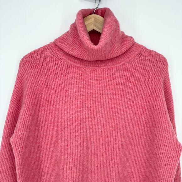 THEORY Karenia Turtleneck Sweater Merino Wool Blend Oversized Chunky Knit - Picture 5 of 10